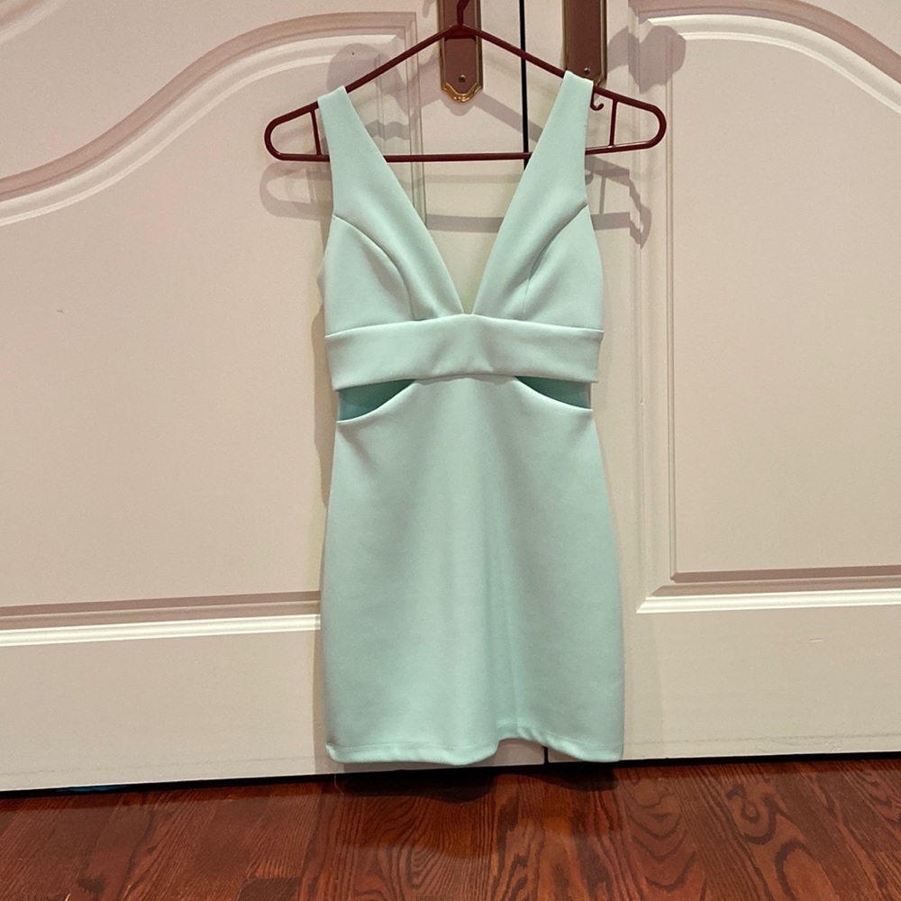 Mini dress topshop deep v neckline